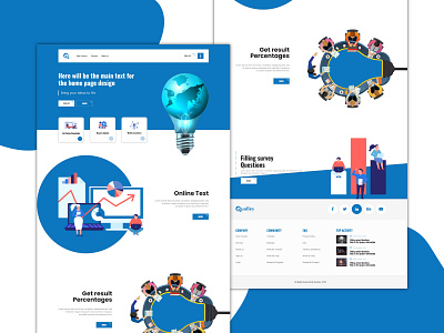 Idea Quest branding landing page social media landing page ui website design