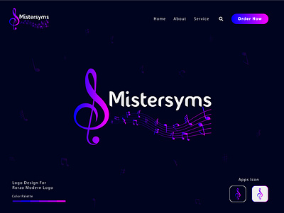 Mistersyms Modern Music Logo Design brand style guide branding branding design business logo logo design minimalist logo modern logo music logo