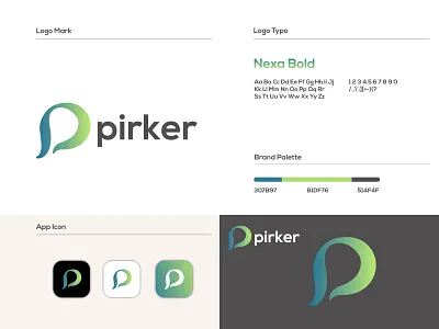 pirker logo design | P Letter logo mark app app icon app icon logo brand identity branding gradient letter logo letter p letter p logo logo logo branding logo design logo designer logo mark logodesign logotype modern p letter p letter logo private land logo