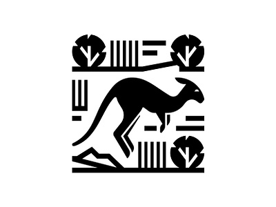 Kangaroo abstract animal australian animal balanced bush clean design digital drawing drawing geometric golden ratio illustration kangaroo logo nature outdoors rocks simple vector vector drawing