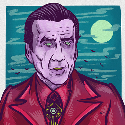 NIC CAGE: Dracula dracula drawing illustration monsters nic cage portrait procreate vampire