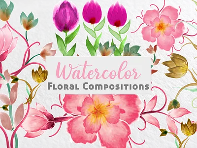Watercolor Floral Composition graphic design illustration vector watercolor watercolor floral