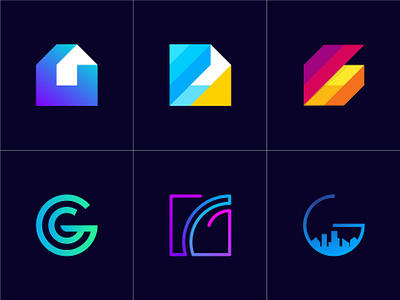 Modern Geometric G Letter Logo Collection l G Logofolio best logos branding crypto finance fintech flat g letter logo collection g letter logofolio geometric logo collection investment logo design logofield logos logoset minimal modern g letter modern logo modern logo collection real estate technology