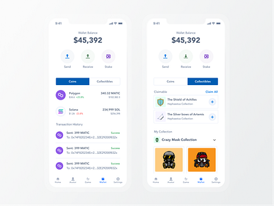 NFT Wallet blockchain crypto defi design nft ui web web3