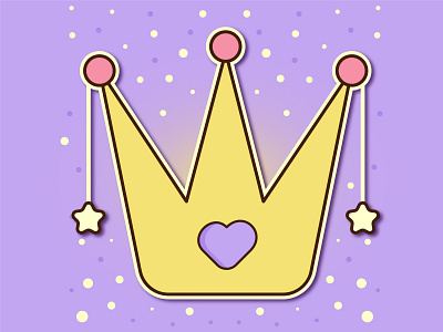 Cute Kawaii Gold Crown 👑👑❤️❤️ children graphic crowns cute cute crown cute things design doodle doodles graphic design illustration kawaii kawaii objects kids illustration logo logo design mascot queen stickers vector vector illustration