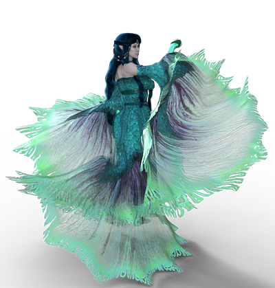 3d model water fairy 3d design graphic design illustration