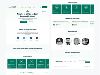Amulet Website blockchain crypto design game landing page web website