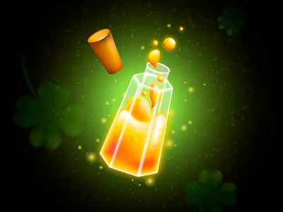 Luck potion game game design icon illustration magic st patricks day sticker