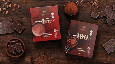 Puro Cacau & Chocolate em Pó Chocolife | 02 3d brand brand design branding branding concept branding design design illustration logo package packaging vector