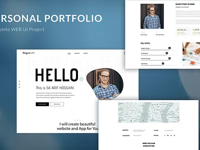 Portfolio branding design minimal ui ux