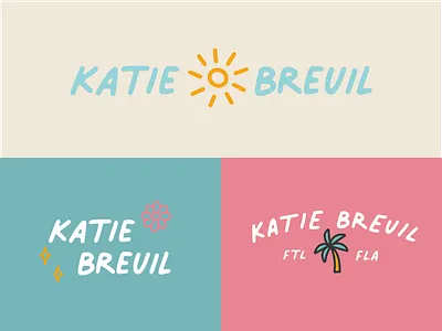 Sunny Branding branding cute florida hand lettering hand writing logo miami pink retro vintage