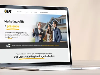 LPT Website Mockup branding daily design digital marketing print realestate realtor realty social ui ux web website