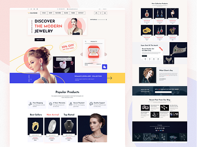 Jewelry Store | e-Commerce branding business diamonds e commerce engagement rings gold jewelryfashion landingpage minimal modern necklace online onlineshope shopping styles trendyjewelry ui webdesign wedding wedding rings