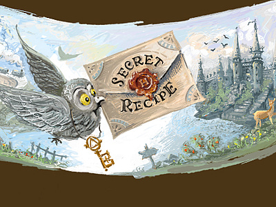 Hedwig drink illustration owl potter