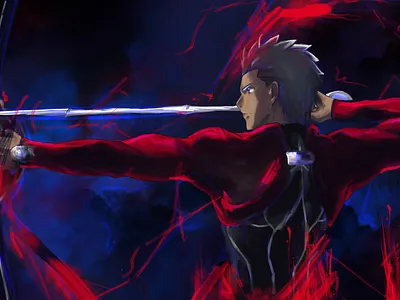 Archer adobe photoshop art colorful drawing illustration painting