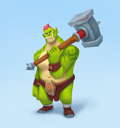 Orc character characterdesign charcterart digitalart illustraion illustration mascot design orc vector illustration