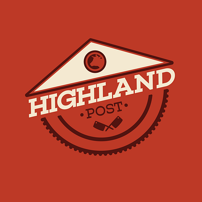 Highland Post branding design illustrator logo vector