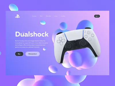 Langing page for Playstation app branding design icon illustration logo typography ui ux vector