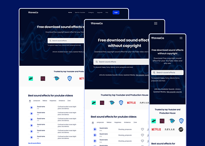 Sound Effect Library admin dashboard figma ui design logo ui design ui ux design website design