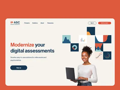 ASC homepage branding design illustration ui ux vector web website