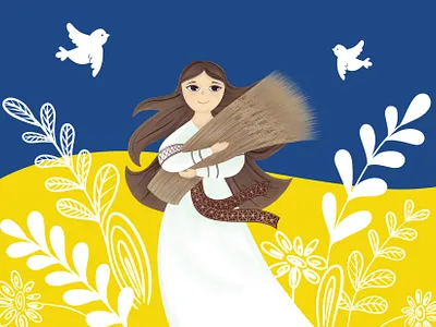 Pray for Ukraine book bookillustration design illustration procreate