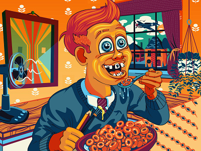 GOOD MORNING 70s characterdesign colourful design digital illustration freelance fun graphic design illustration illustrator lowbrow retro vector