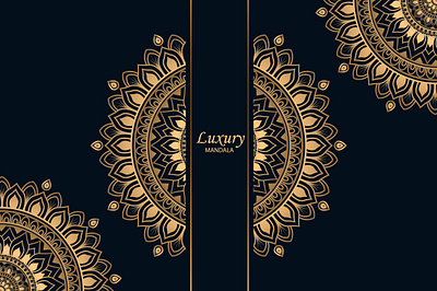 Luxury Mandala Design Gold Color Vector Graphic decor
