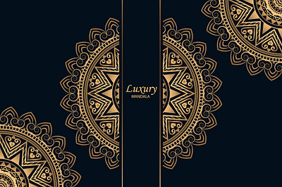 Luxury Mandala Design Gold Color Vector Graphic decor