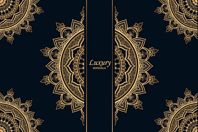Luxury Mandala Design Gold Color Vector Graphic decor