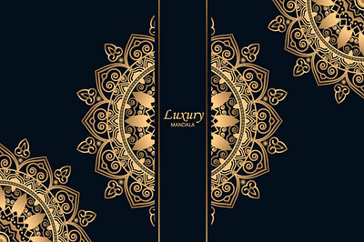 Luxury Mandala Design Gold Color Vector Graphic decor