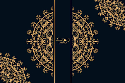Luxury Mandala Design Gold Color Vector Graphic decor