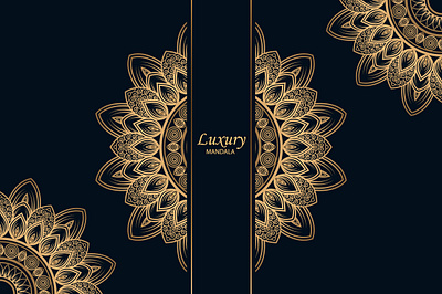 Luxury Mandala Design Gold Color Vector Graphic decor
