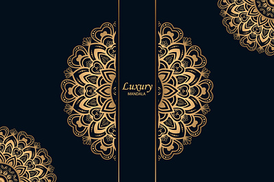 Luxury Mandala Design Gold Color Vector Graphic texture