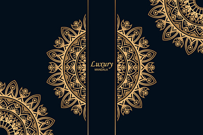 Luxury Mandala Design Gold Color Vector Graphic decor