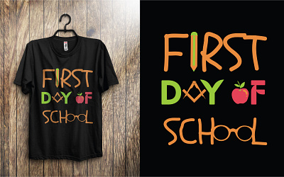 First Day of School Typography T-Shirt graphic