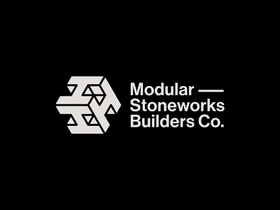 Modular Stoneworks Builders Co. logo design behance brand guide brand guidelines brand identity branding business logo creative logo design freelancer logo graphic design logo logo design logotype minimal minimalist logo modern logo monogram professional logo typography unique logo