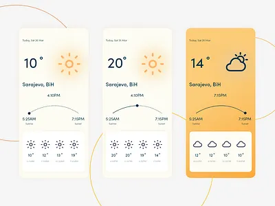 Weather Application application challenge mobile ui weather xd