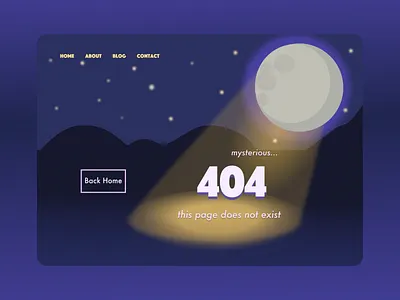 Daily UI 008 404 404 page daily ui daily ui 008 design moon ui