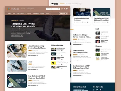 Student Press Institute - Organization Website Wartafeno branding college design flat homepage landing page minimal news organization press simple student ui uidesign ux uxdesign web website