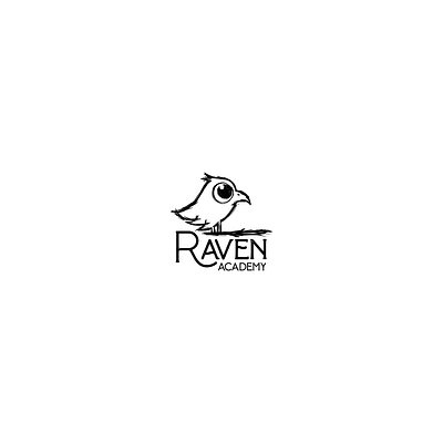 Raven Academy animal logo brand branding draw graphic design logo logos