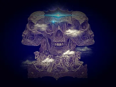 Club from Bridge Series digital art digital image graphic design sclupture skull