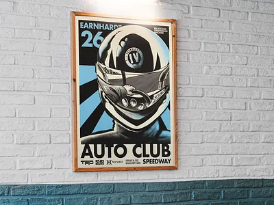Jeffrey Earnhardt-Auto Club Speedway Collectible Poster cartoon cover art illustration nascar poster design racing