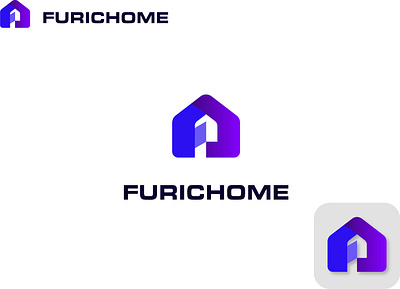 FURIC HOME LOGO brand brand identity branding business logo clean logo company logo contruction logo design f f letter logo f logo f logo design home home logo house logo illustration logo logo design modern logo real estate logo