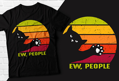 Ew people cat t-shirt graphic design tee design