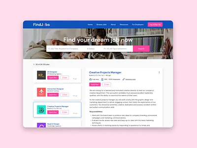 Daily UI #050 - Job Listing career page career page design daily ui 050 daily ui day 50 dailyui design job listing job listing design ui ui design web design