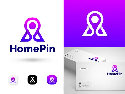 Home logo - Location Logo - Pin Logo abstract logo agency app branding branding agency branding identity design ecommerce home illustration location logo logo design logo designer modern logo pin pin home point ui web