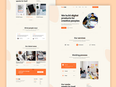 Digital Agency landing page ui webdesign