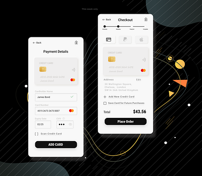 Daily UI Challenge 002 - Credit Card Checkout checkout credit card daily ui challenge ui