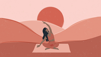 Girl in a faceless style yoga pose design faceless girl graphic design illustration meditation poses sport vector woman yoga