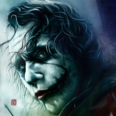 Joker adobe photoshop batman digital art digital painting fansart illustration joker movie poster